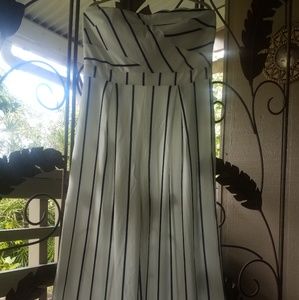 VENUS black/white culotte jumpsuit